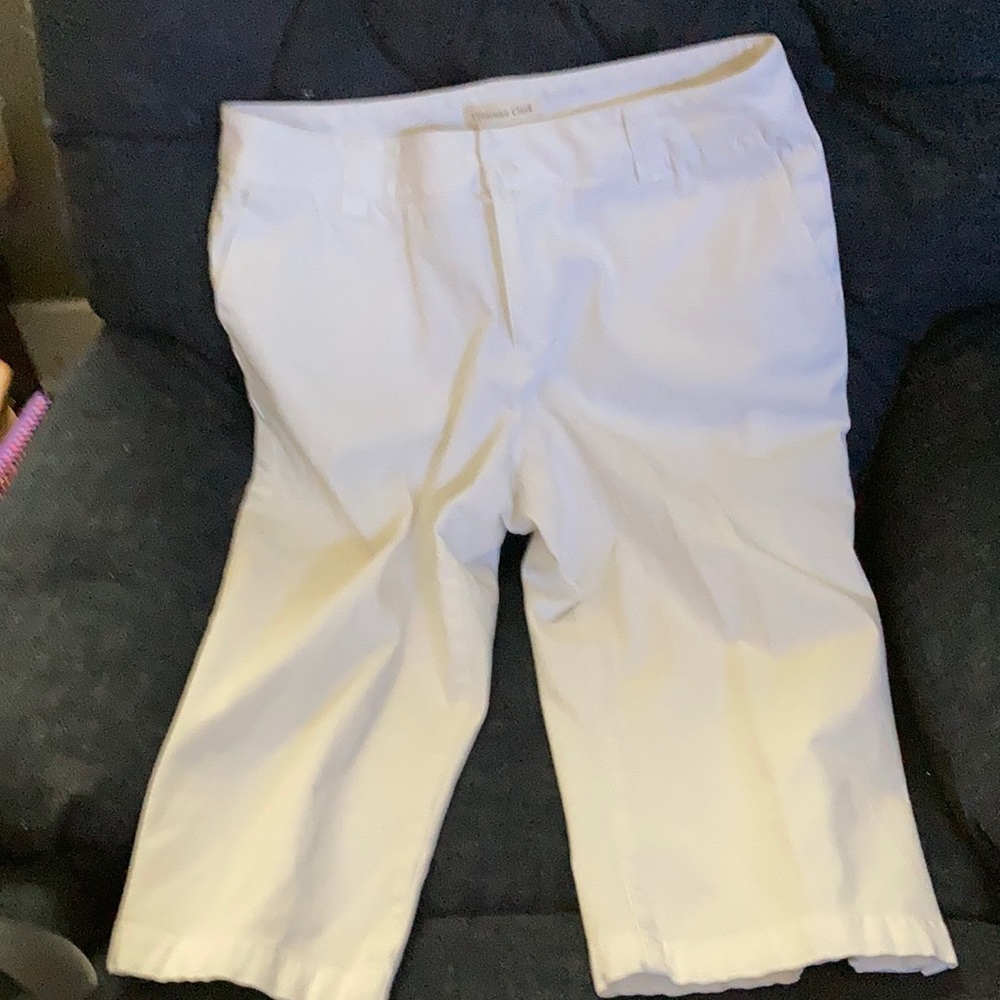 Coldwater Creek White Cropped Pants Resort or Summer Petite 12